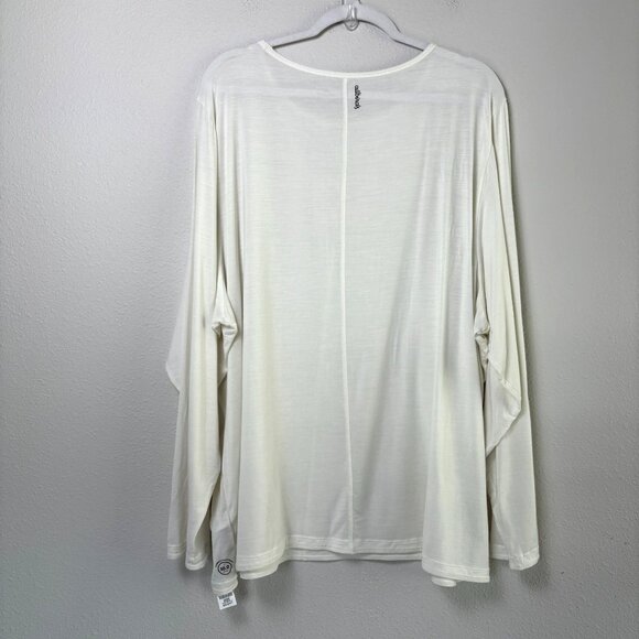 Allbirds Natural Flow Studio Shirt Womens XXXL White Long Sleeve Tee Wool Tencel - Picture 3 of 11